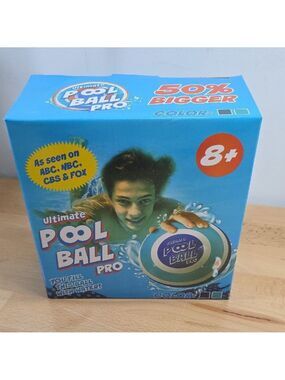 pool ball pro light blue and dark fill with water